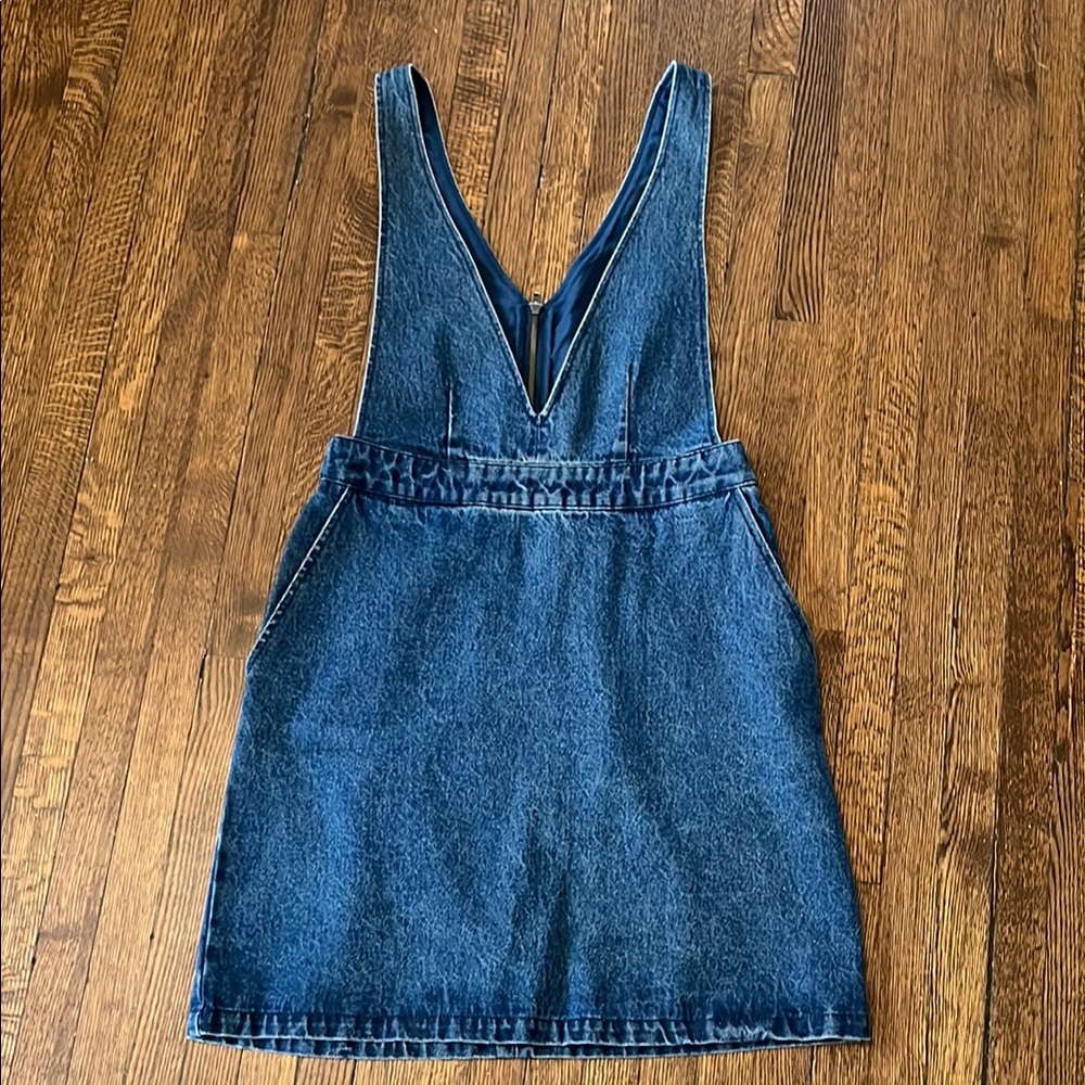 Frank and Oak Pinafore Jumper Denim Dress